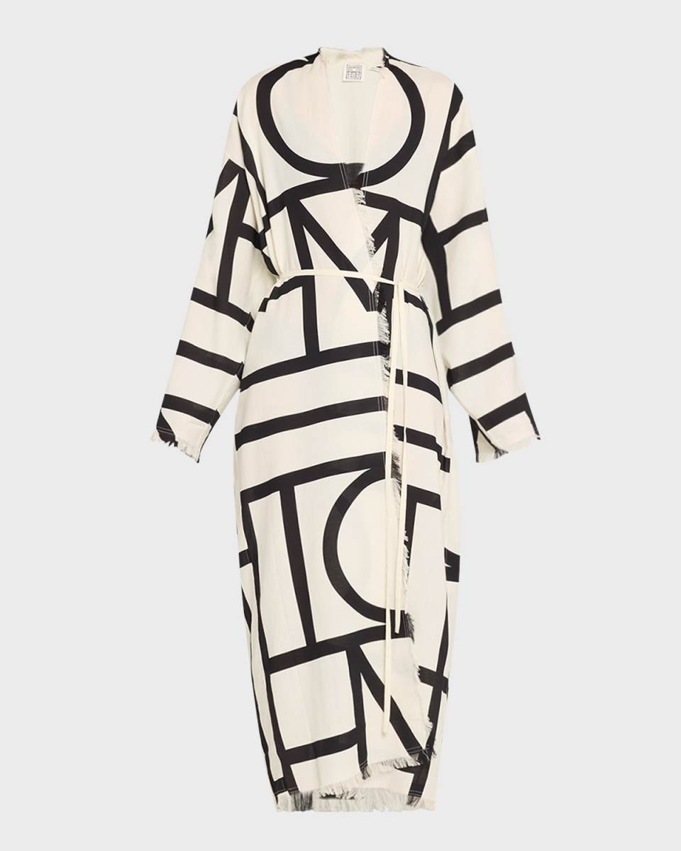 Monogram Wrap Dress