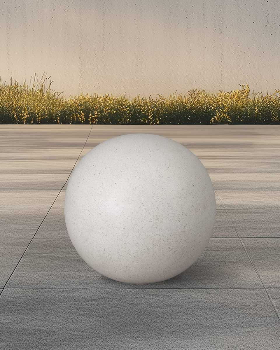 Pozzo Terrazzo White 24" Gazing Ball