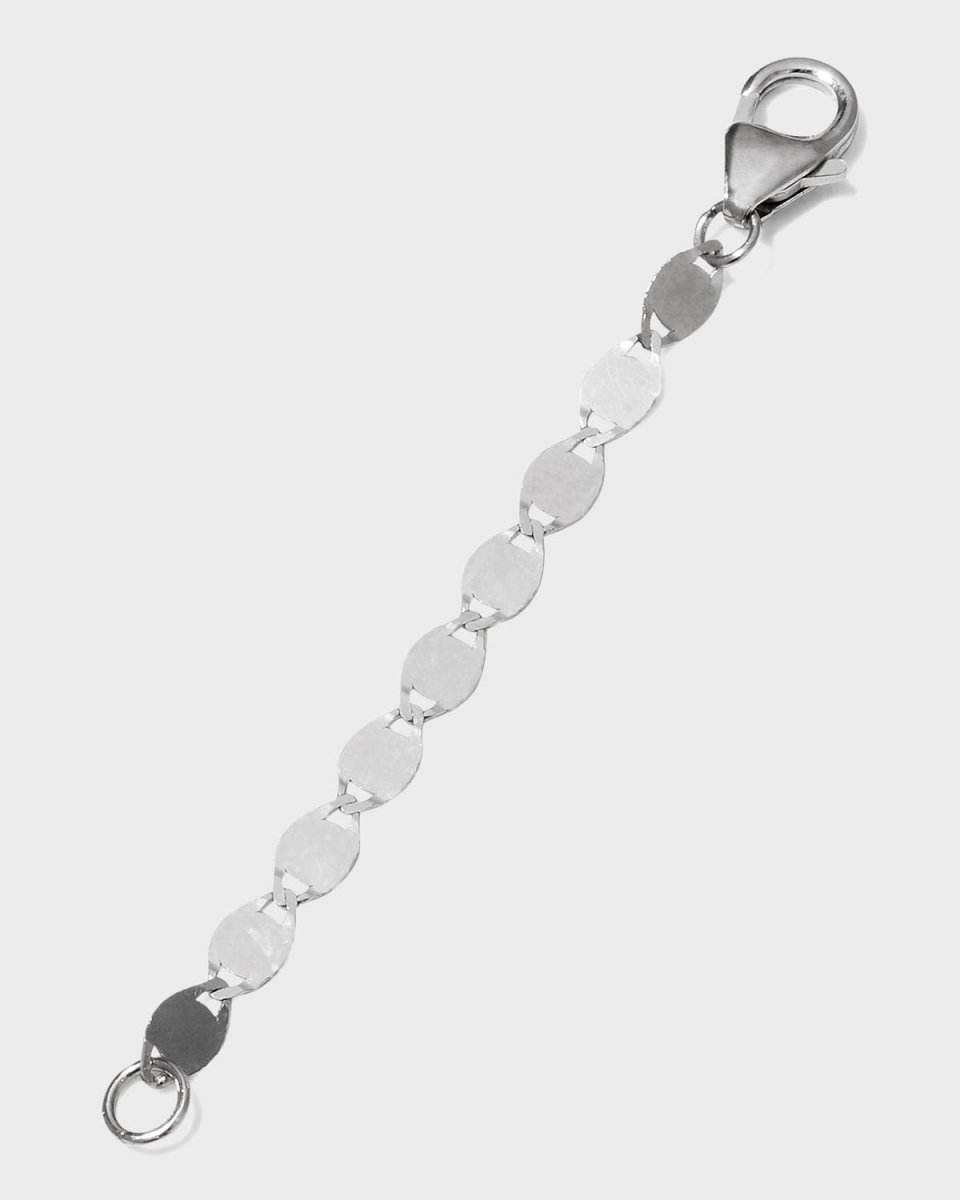 14K White Gold Extender Chain, 2"L