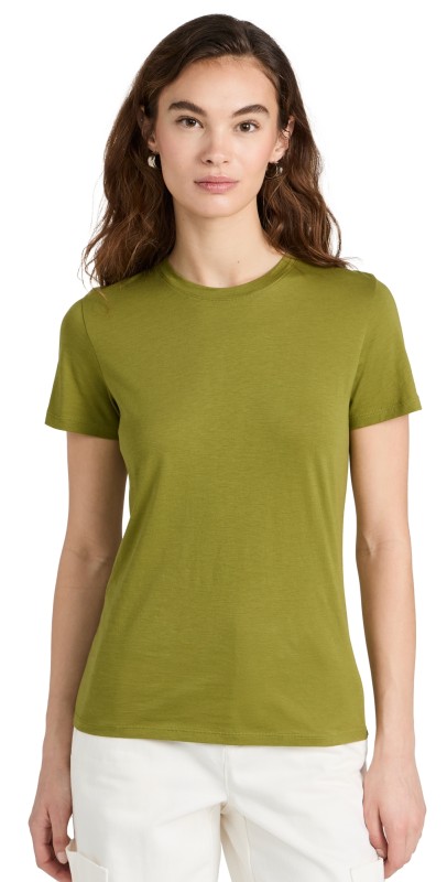 Vince Essential Crew Tee Basil