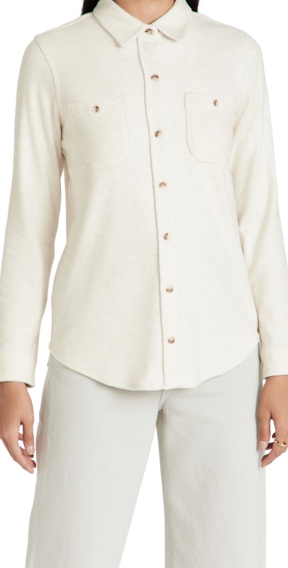 Faherty Legend Sweater Shirt Off White