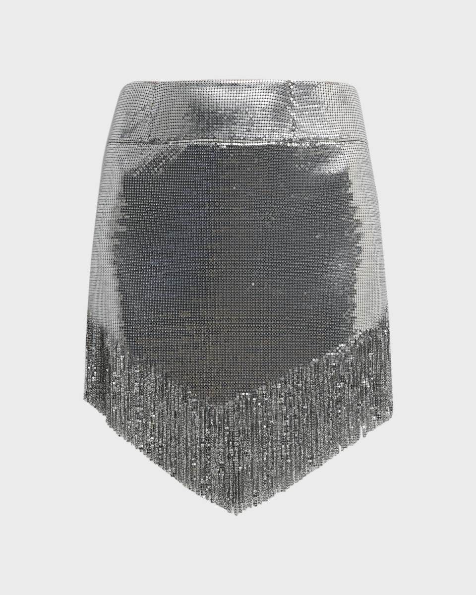 Fringe Chainmail Mini Skirt