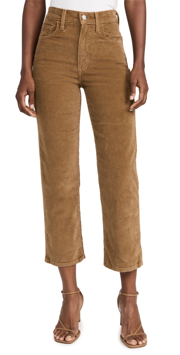 Levi's Ribcage Straight Ankle Zip Corduroy Jeans Ermine