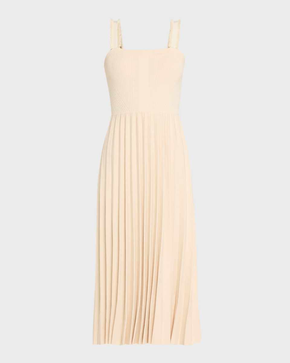 Pincushion Floral Pleated Maxi Dress
