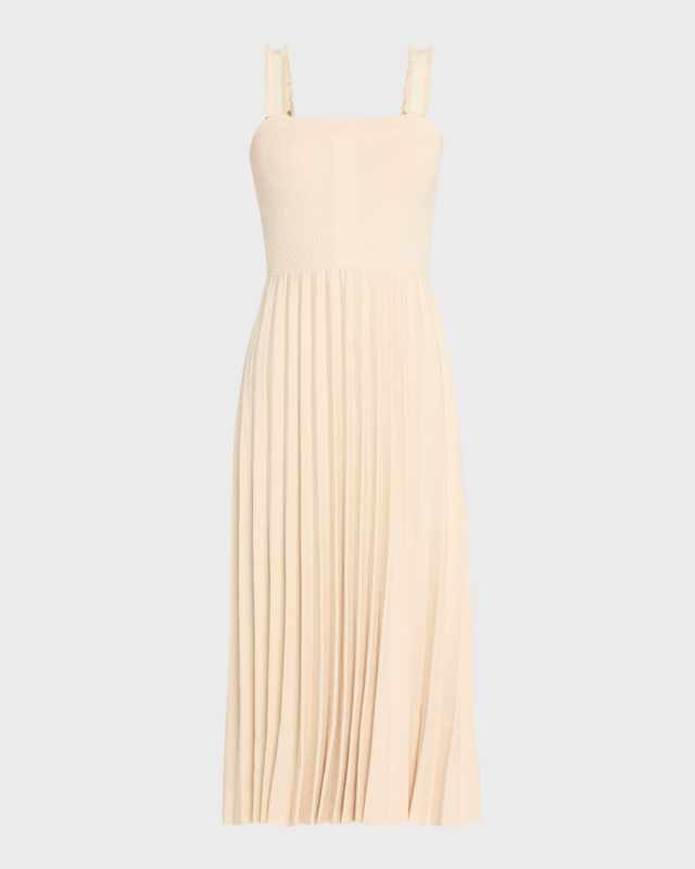 Pincushion Floral Pleated Maxi Dress