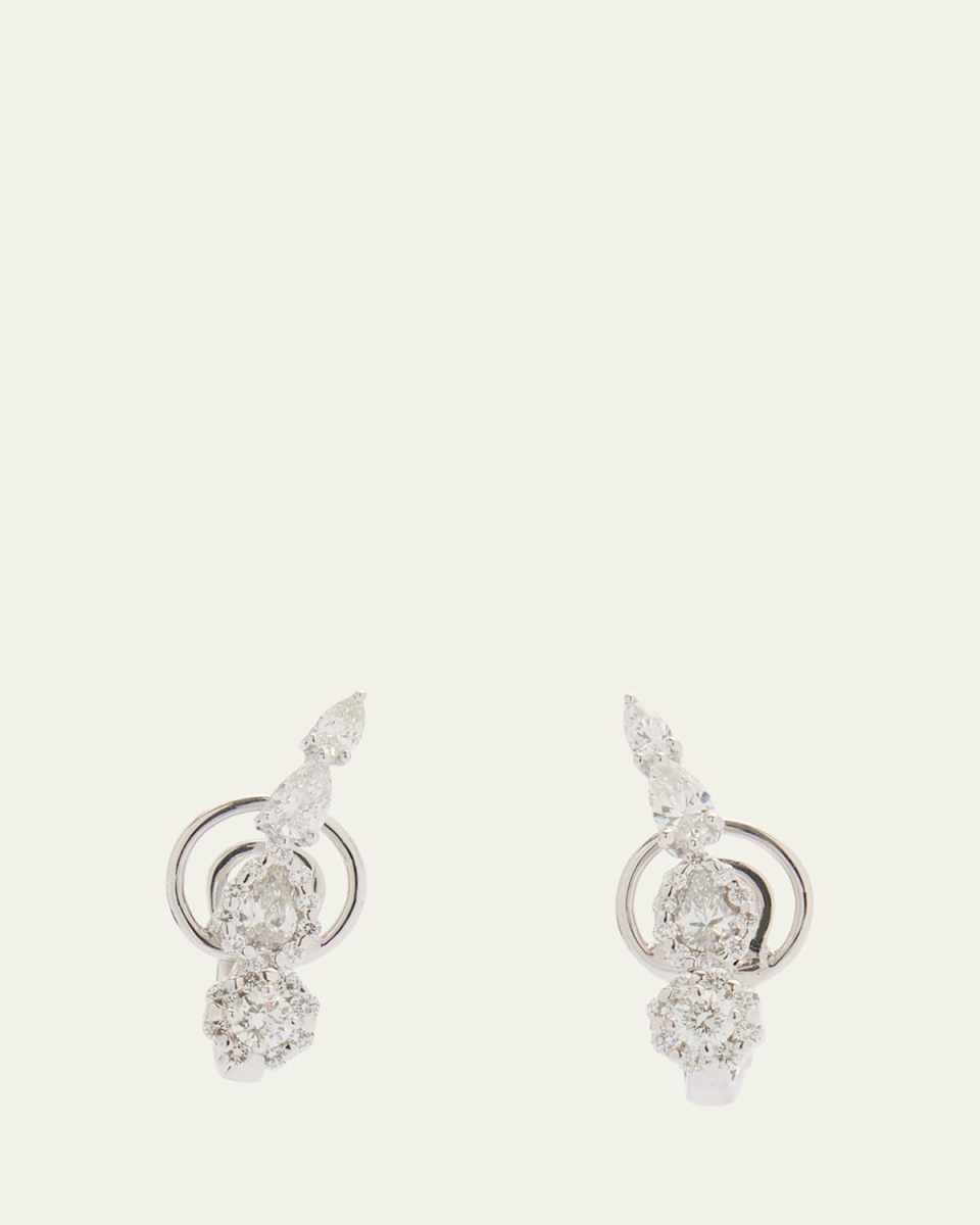 White Gold Earrings with Diamonds
