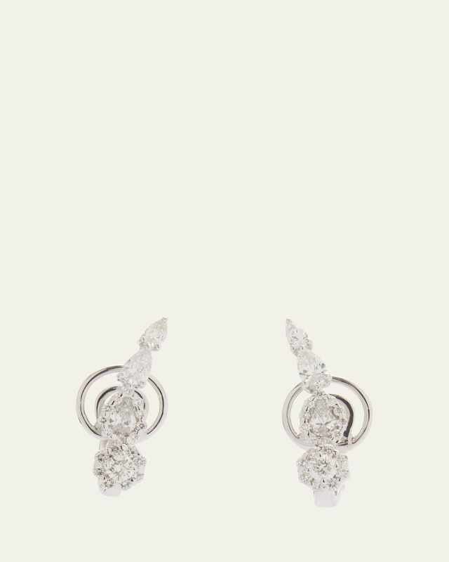 White Gold Earrings with Diamonds