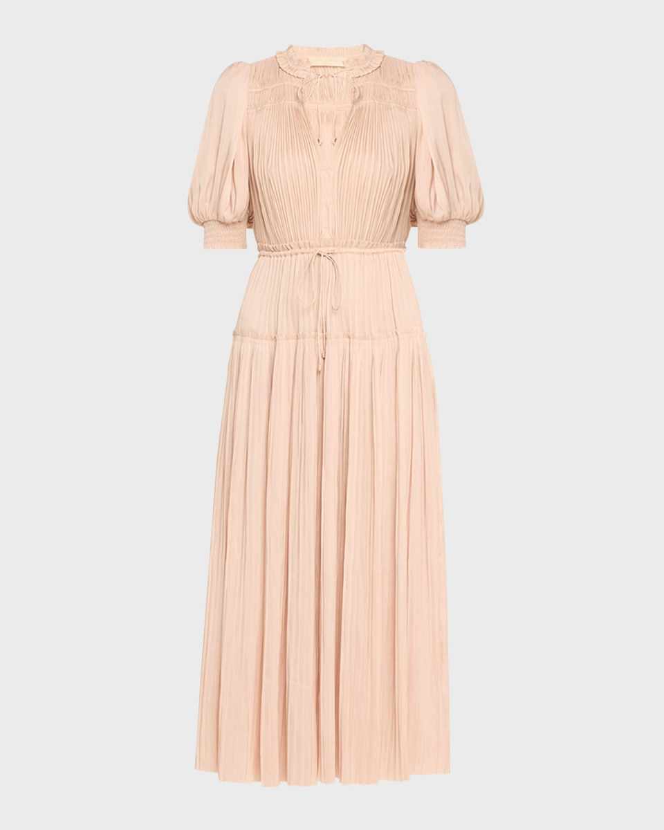 Astrid Plisse Midi Dress
