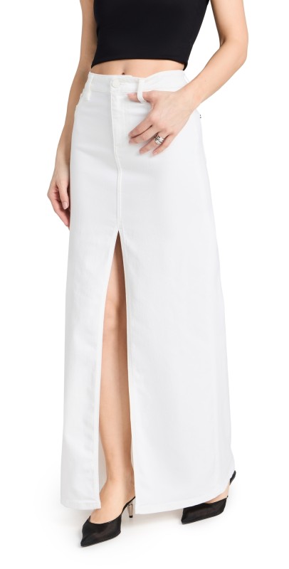 alice + olivia Rye Maxi Skirt Off White