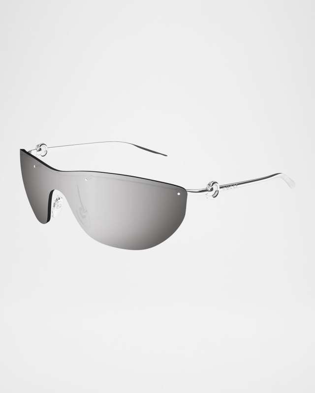 Horsebit Metal Wrap Sunglasses
