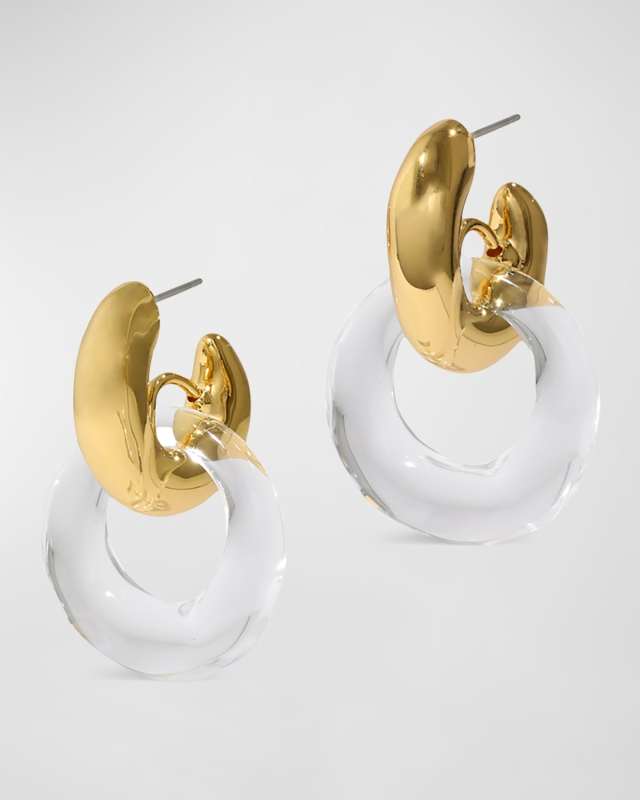 Liquid Lucite Door Knocker Earrings