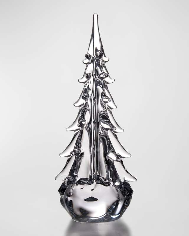 Five-Sided Evergreen Glass Tree - 14"