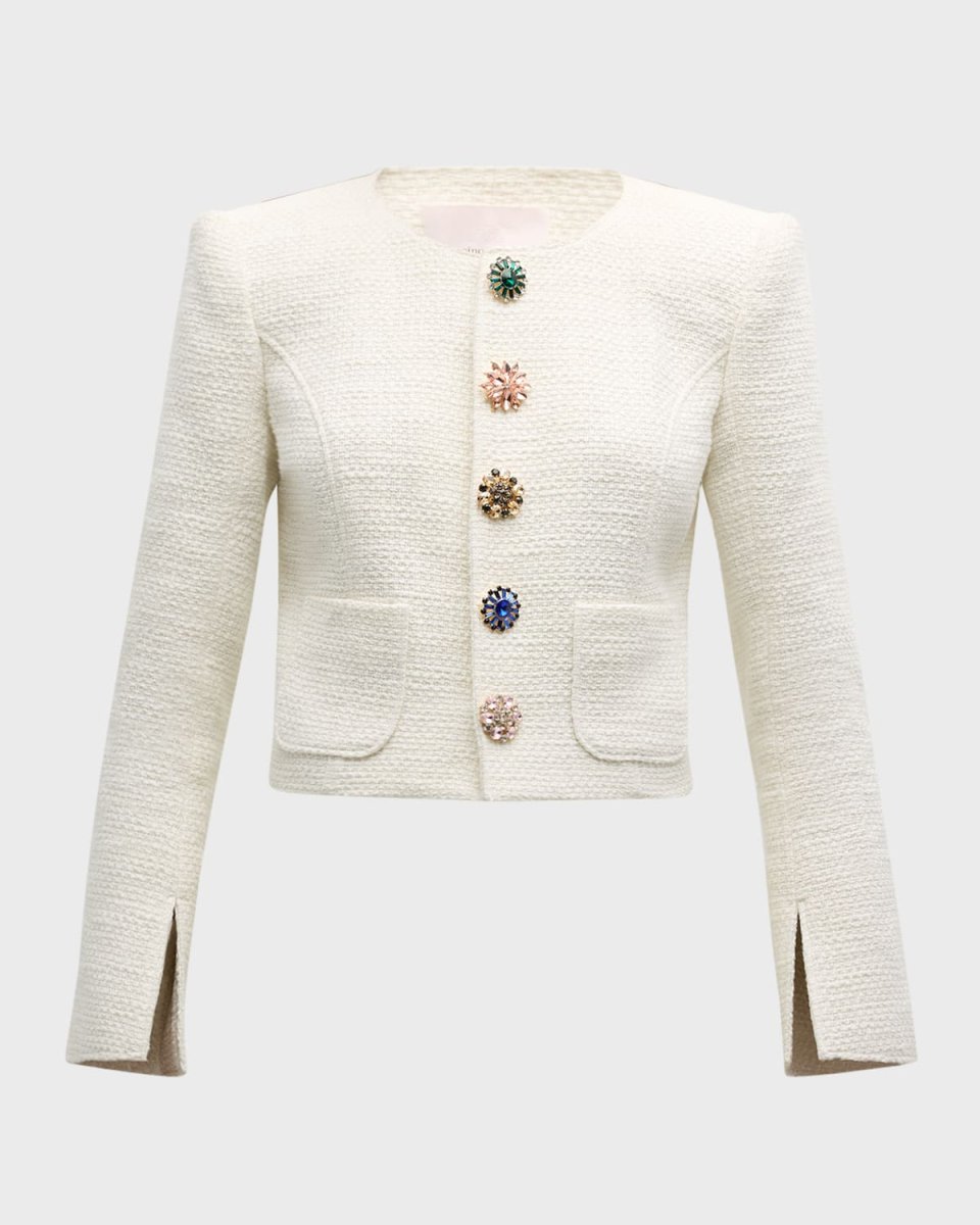 Randi Cropped Cotton Bouclé Jacket