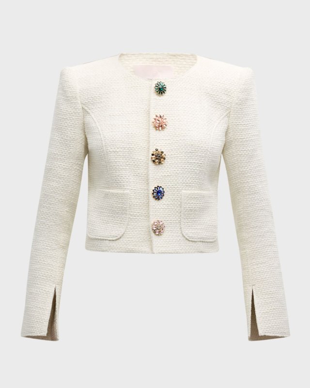 Randi Cropped Cotton Bouclé Jacket