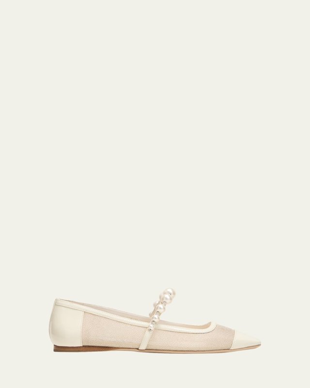 Ade Pearly-Strap Ballerina Flats
