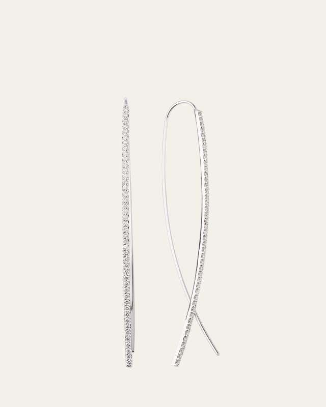 Flawless Narrow Flat Upside Down Hoop Earrings