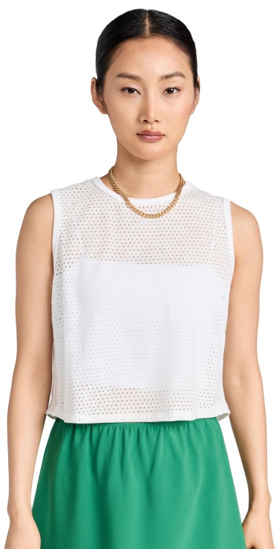 Splits59 Logan Mesh Tank With Stripe White