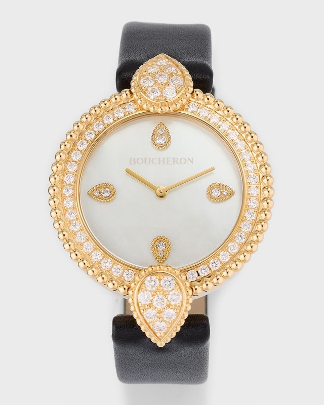 Serpent Boheme 18K Yellow Gold Diamond Bezel Watch