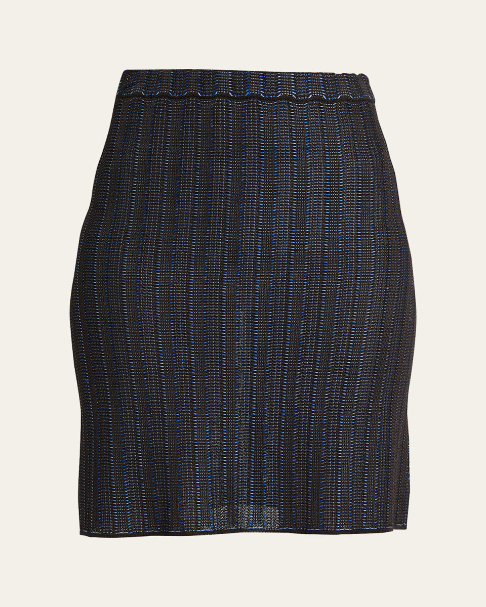 Multicolor Knit Mini Skirt
