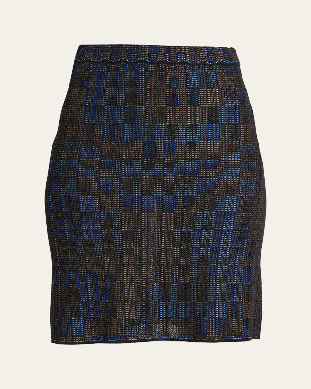Multicolor Knit Mini Skirt