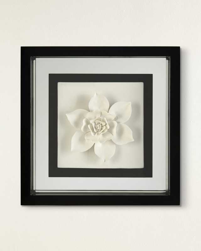 "Black & White Porcelain Flower IV" Wall Art