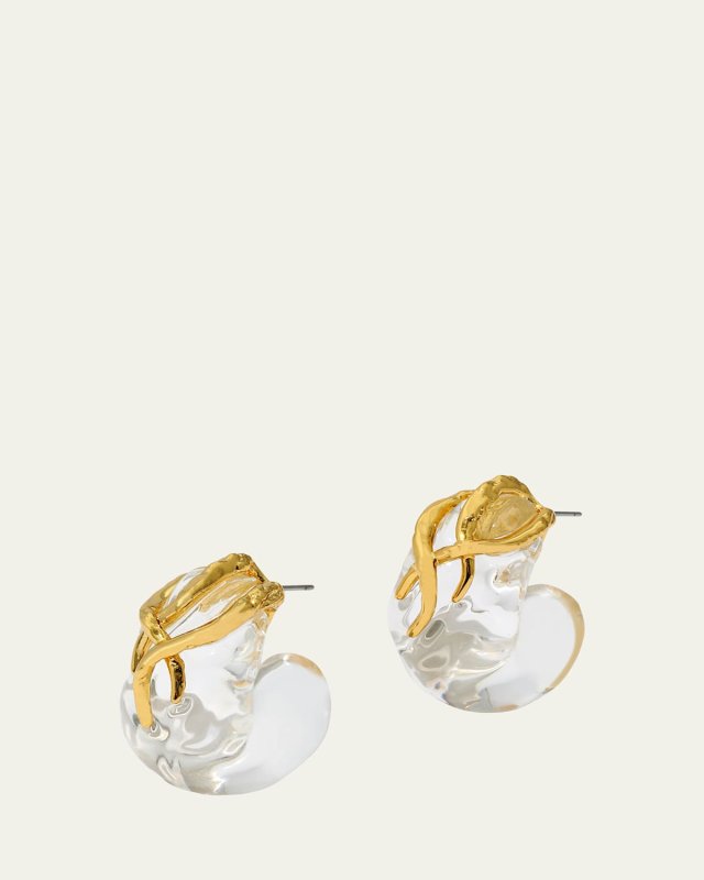 Liquid Vine Lucite Small Hoop Earrings