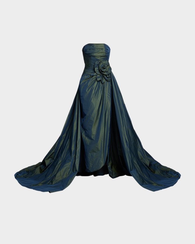 Suspicious Minds Strapless Rose Overskirt Gown