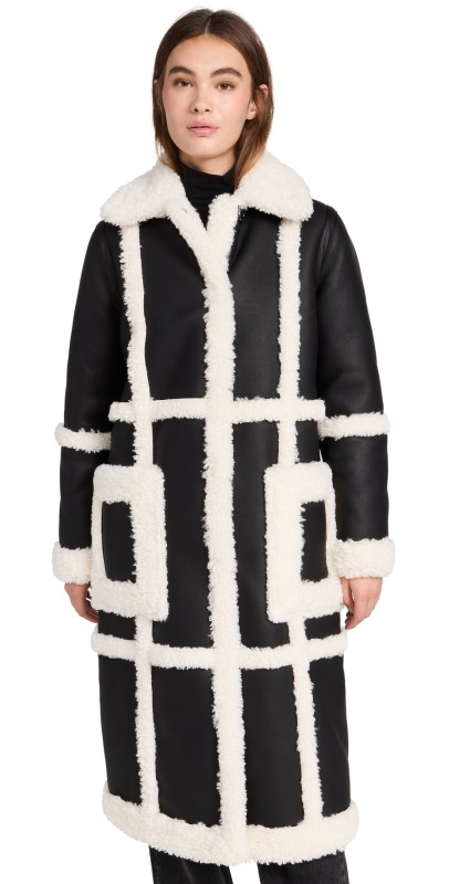 STAND STUDIO Patrice Coat Black/Off White