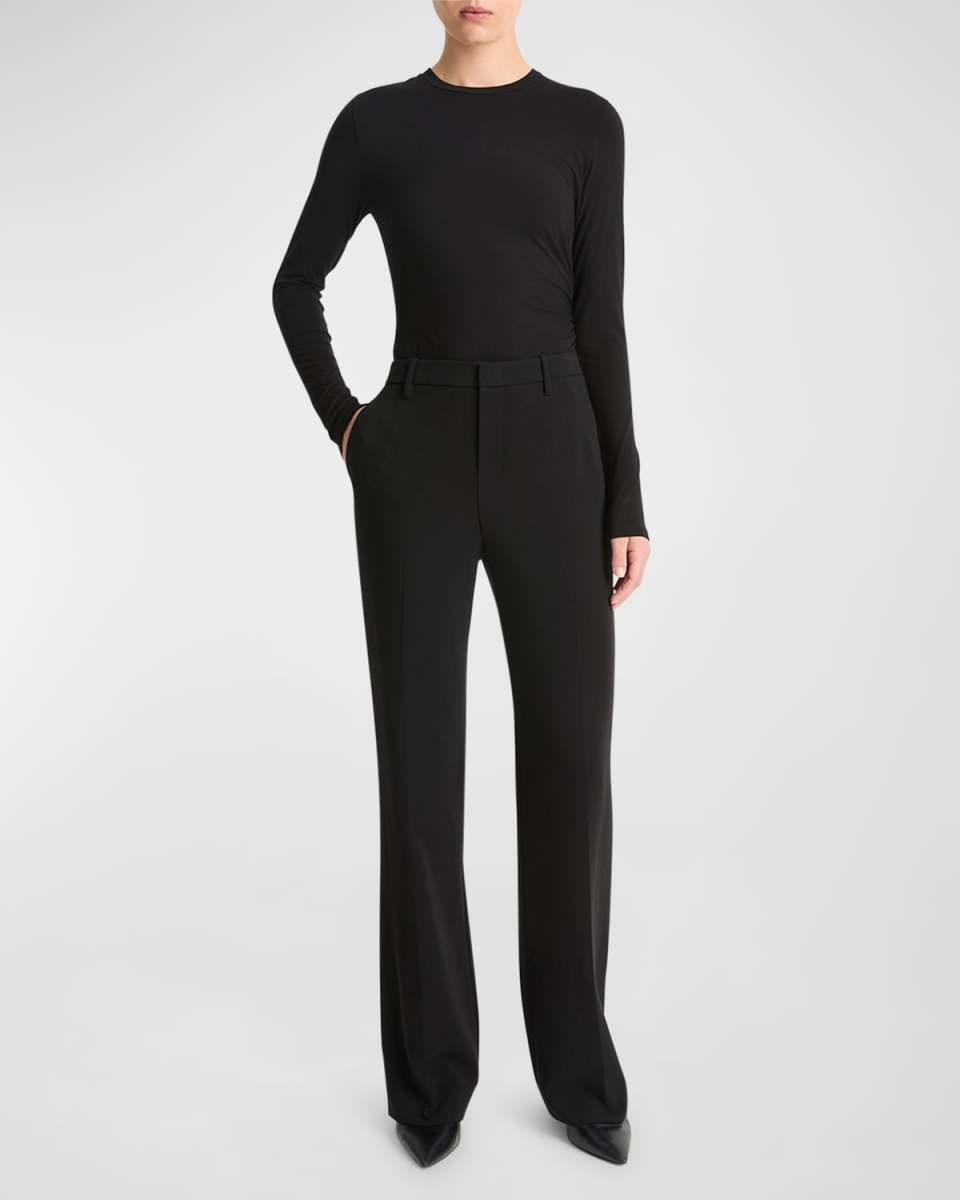 Mid-Rise Tailored Flare Pants