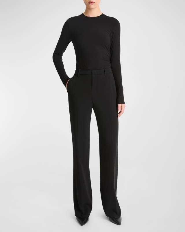 Mid-Rise Tailored Flare Pants