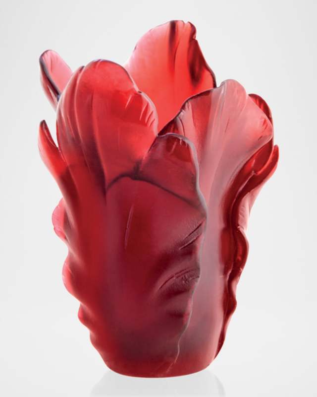 Red Tulip Vase, 6.7"
