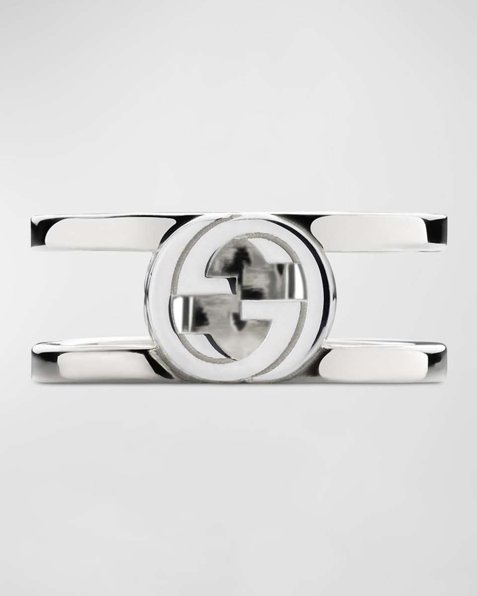 Interlocking G Double Band Ring, 8.8mm