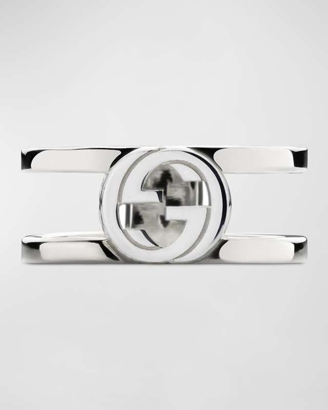 Interlocking G Double Band Ring, 8.8mm