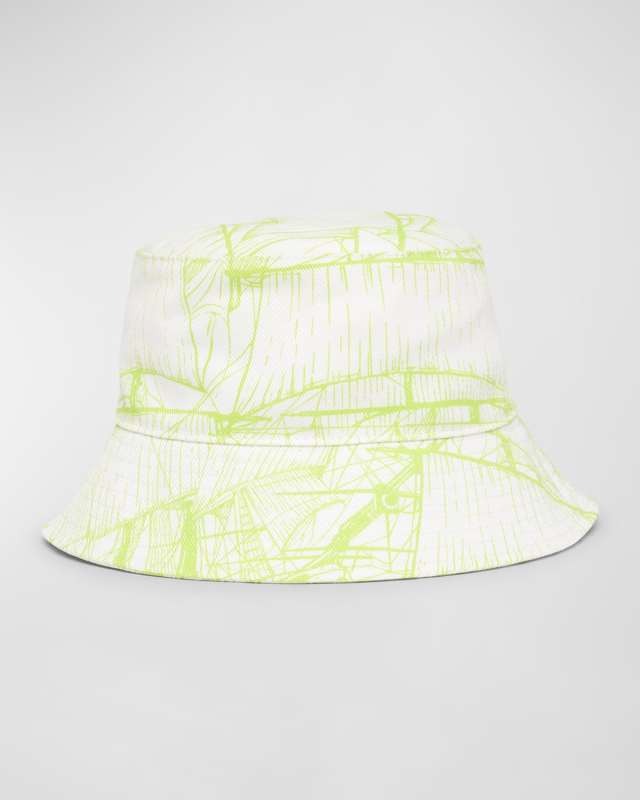 Neon Print Cotton Bucket Hat