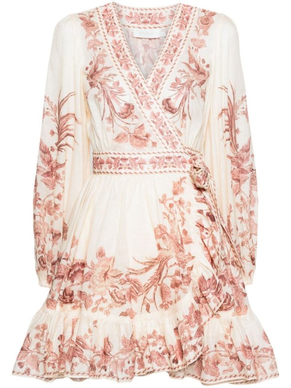 Waverly wrap mini dress