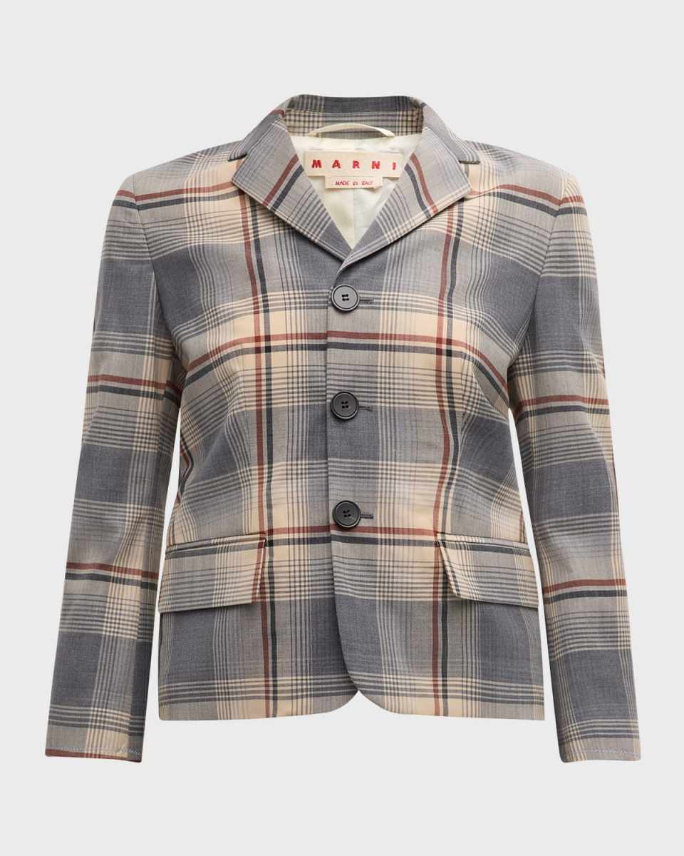 Plaid Short Jacket