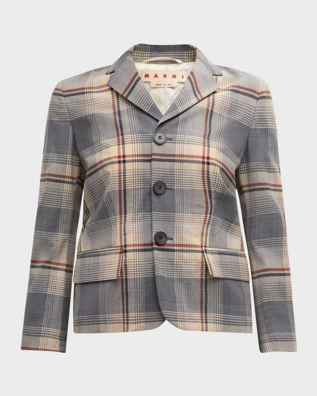 Plaid Short Jacket