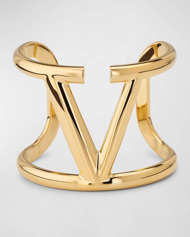 V Logo Cuff Bracelet