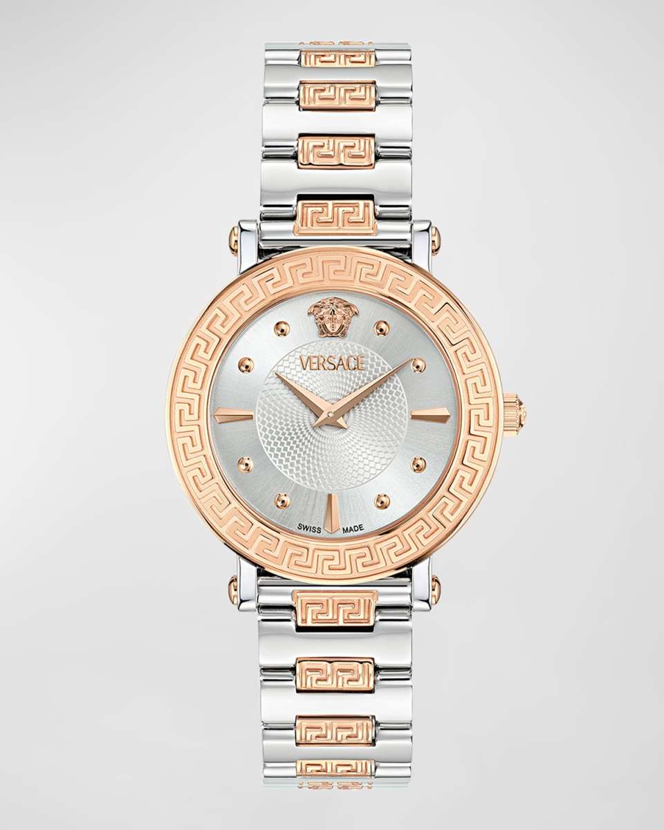 35mm Greca Sphere Watch with Bracelet Strap, Two Tone