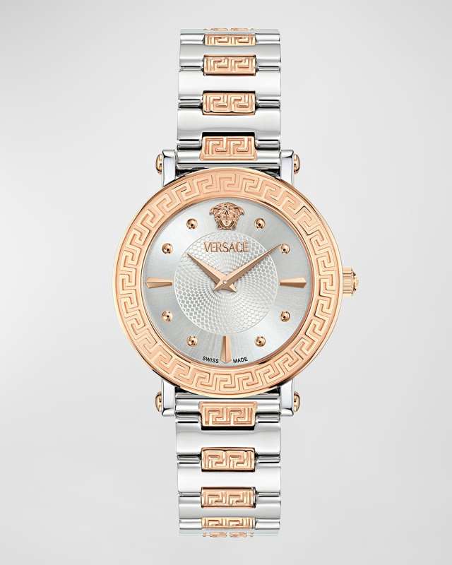 35mm Greca Sphere Watch with Bracelet Strap, Two Tone