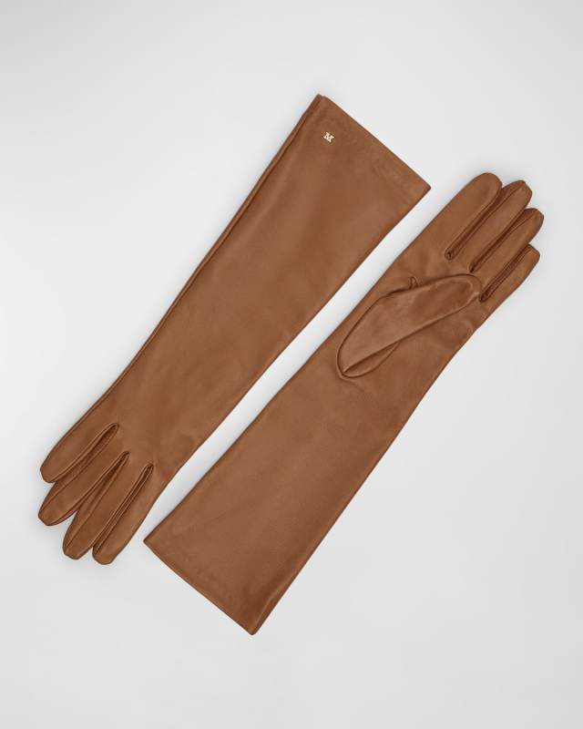 Afidee Brown Nappa Lamb Leather Gloves