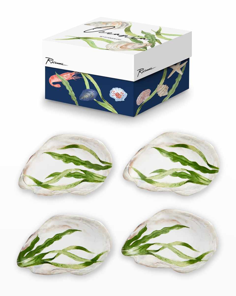 Oceania Oyster Plates, Set of 4