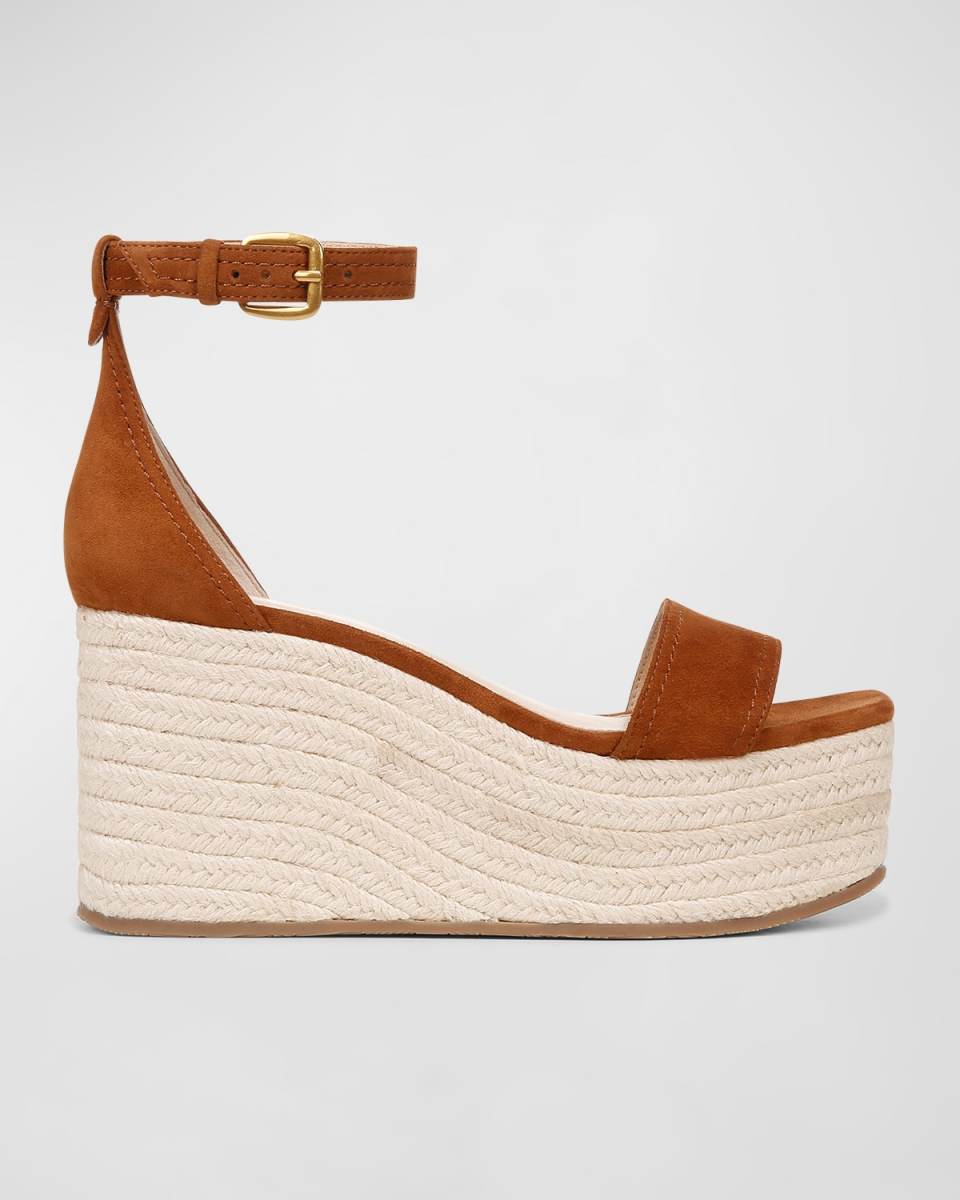Gianna Suede Platform Espadrilles