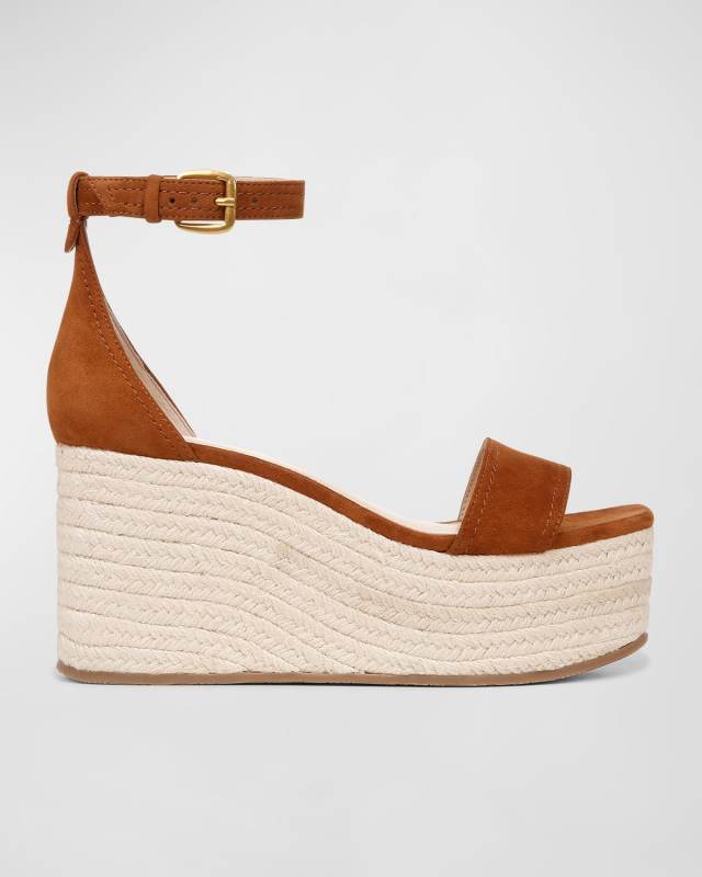 Gianna Suede Platform Espadrilles