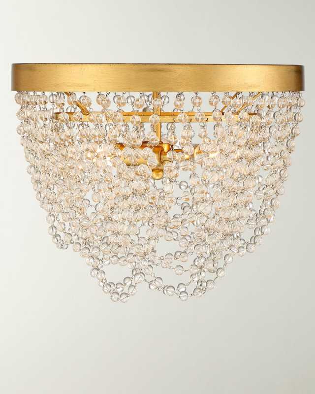 Fiona 3-Light Antique Gold Ceiling Mount