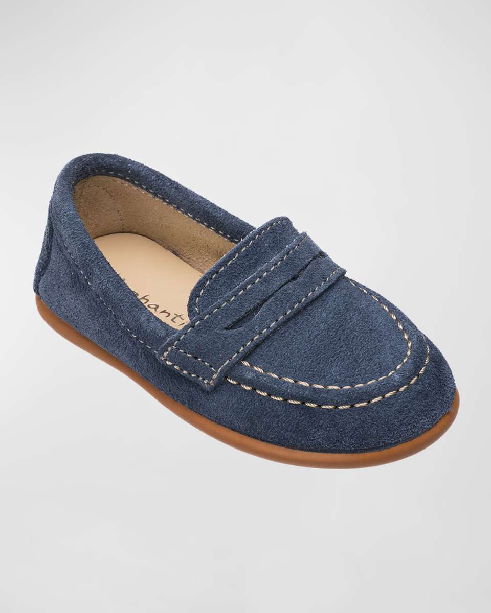 Boy's Suede & Leather Penny Loafers, Baby/Toddler/Kids