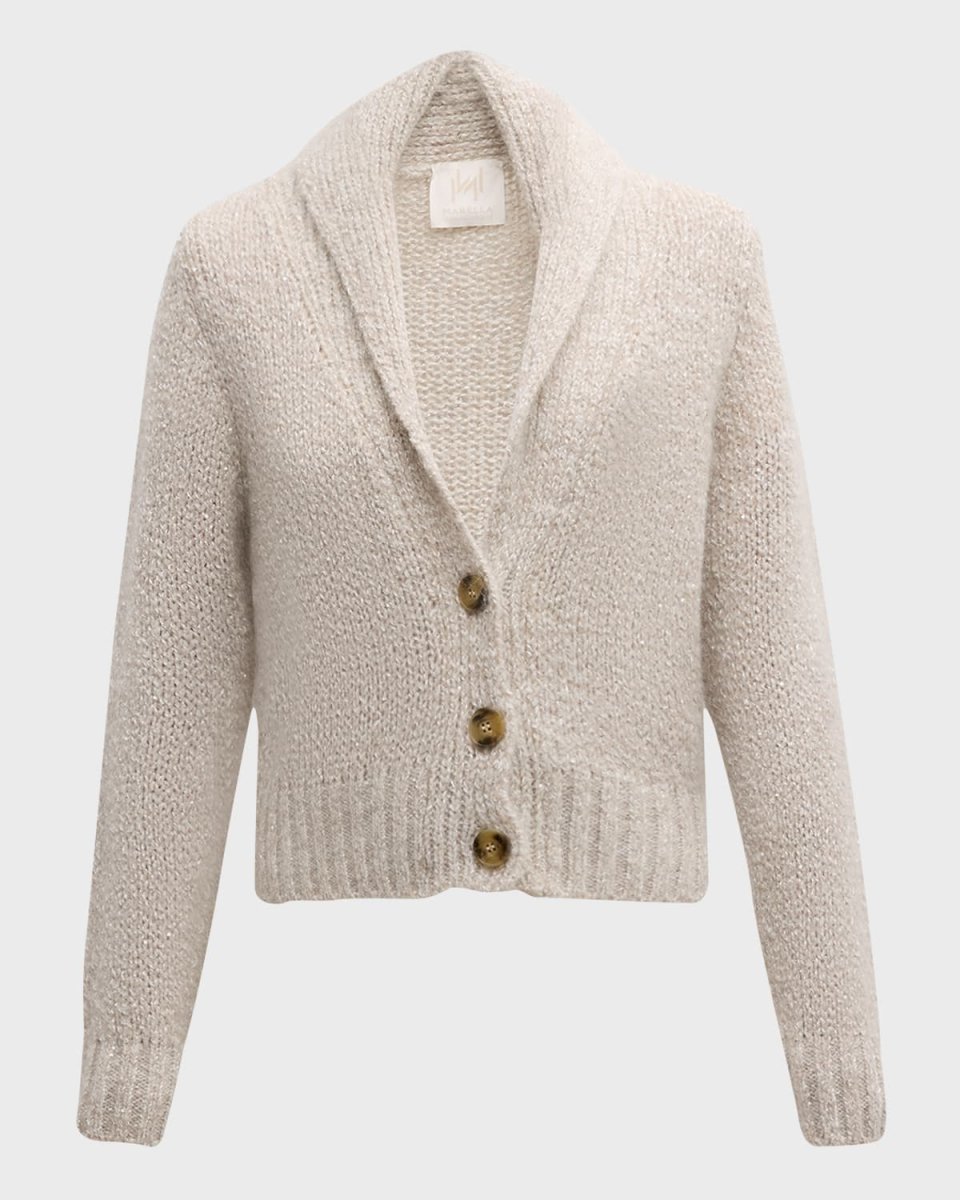 Dumbo Shawl-Collar Knit Cardigan