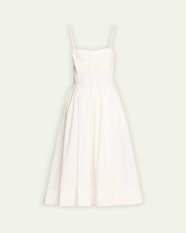 Kittiya Sleeveless A-Line Midi Bustier Dress