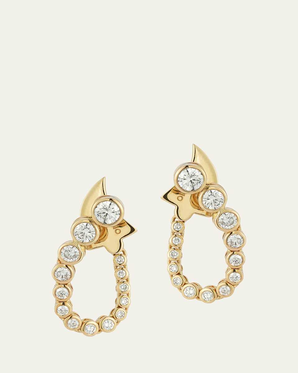 Fluorescence Earrings with Diamonds