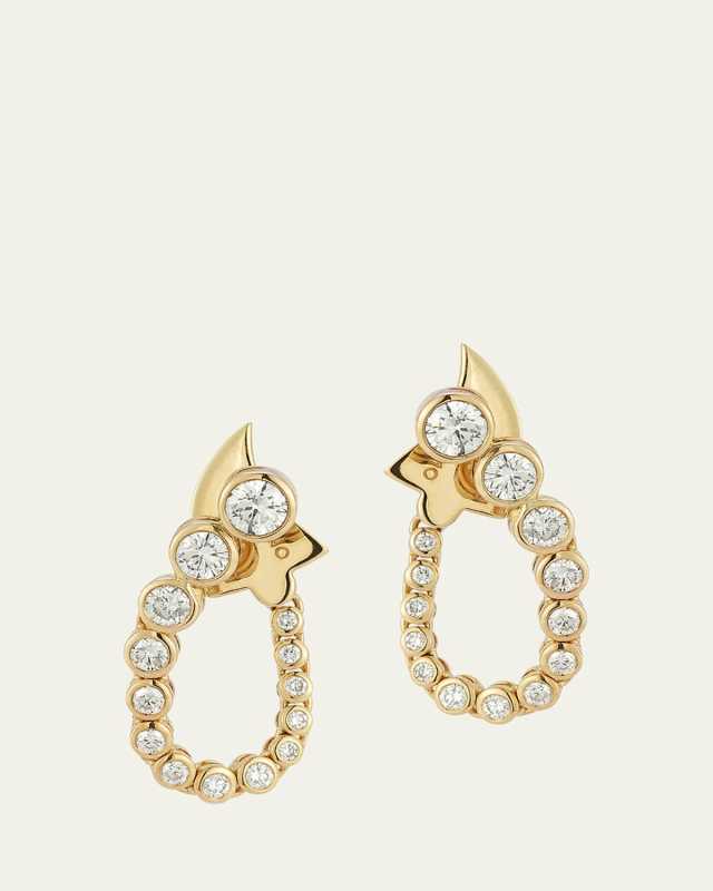Fluorescence Earrings with Diamonds